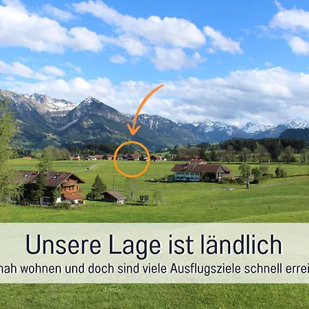 Biohof Burger, 3 Sonnige Fewo, Alle Mit Balkon, Spielzimmer, Grillhuette, 7 Km Vor Oberstdorf Farma Bolsterlang